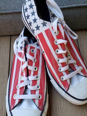 EUC CTAS Converse 'Stars & Stripes' varsity red/white/blue (8W, 6M) KICKS